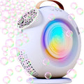 Bubble Machine, Automatic Bubble Maker Rechargeable, 15000+ Big Bubbles per Min, Colorful LED Lights, 90° 360° Rotatable Portable Electric Bubbles Toy for Kids Toddlers, Outdoor Wedding Party Gifts