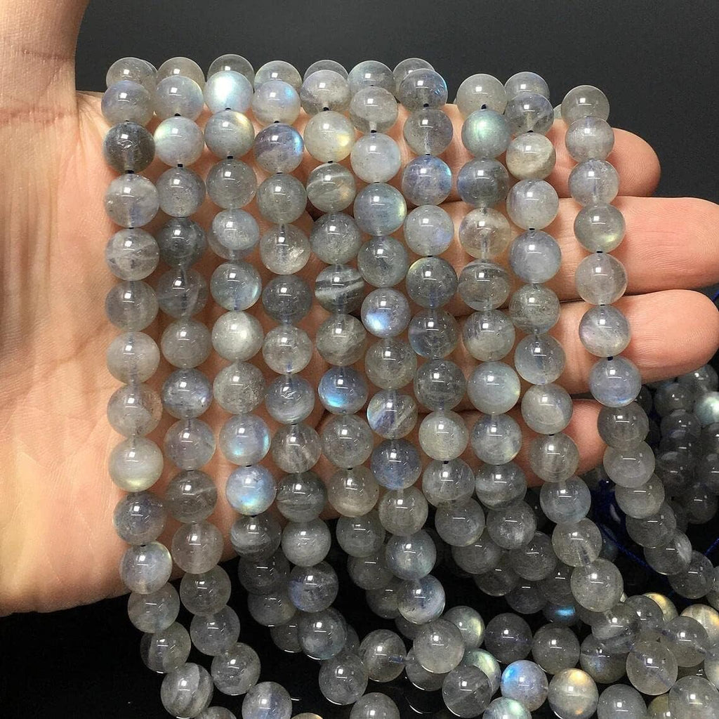 150pcs 8mm Labradorite Beads Natural Gemstone Beads Round Loose Beads for Jewelry Making