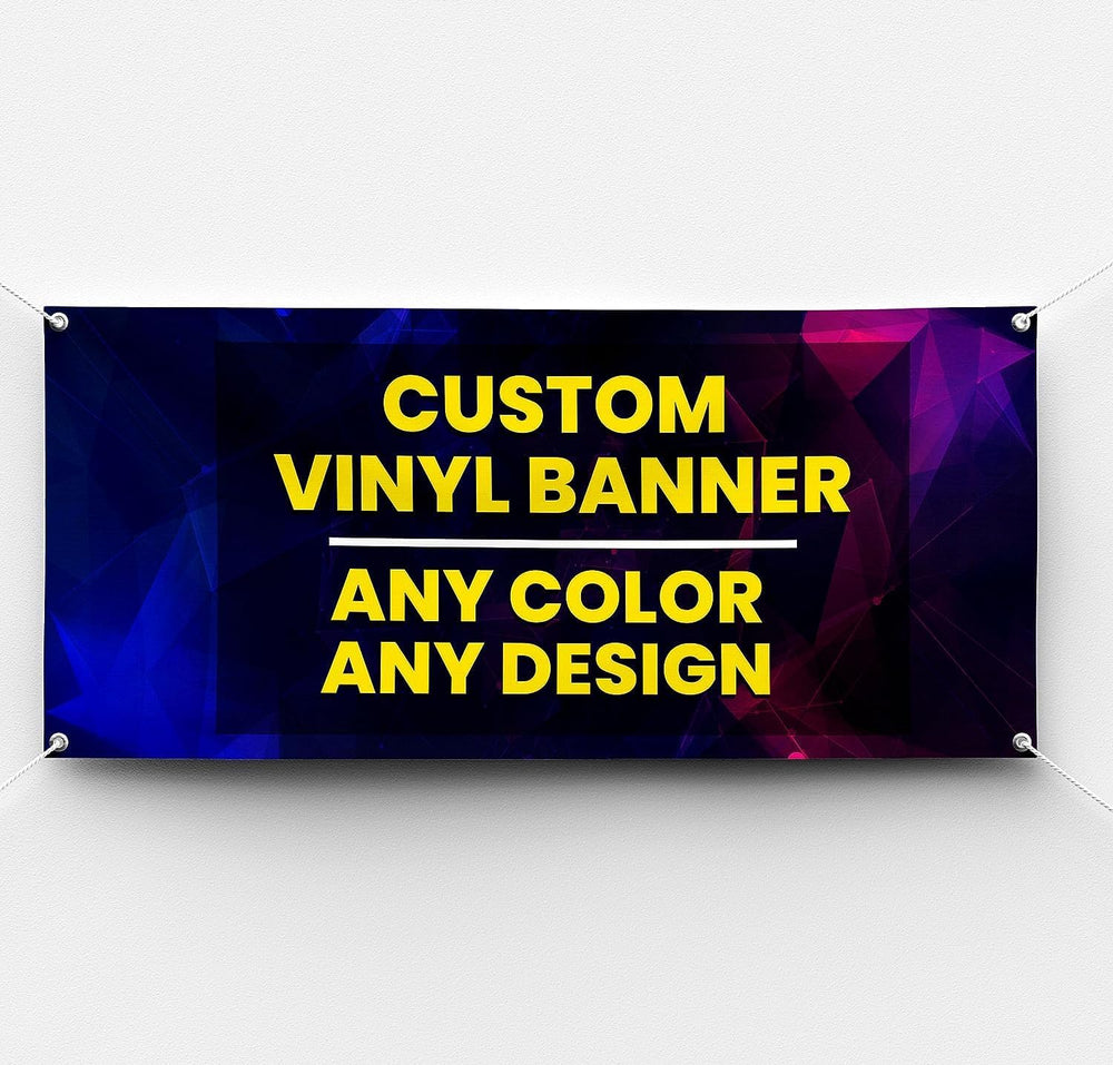 Personalized Custom Vinyl Banner Printing Indoor or Outdoor use 2ft x 5ft Pri...