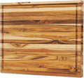 Teak Wood Cutting Board for Kitchen, 18x14 Inch Large Edge Grain Wooden Chopping Board