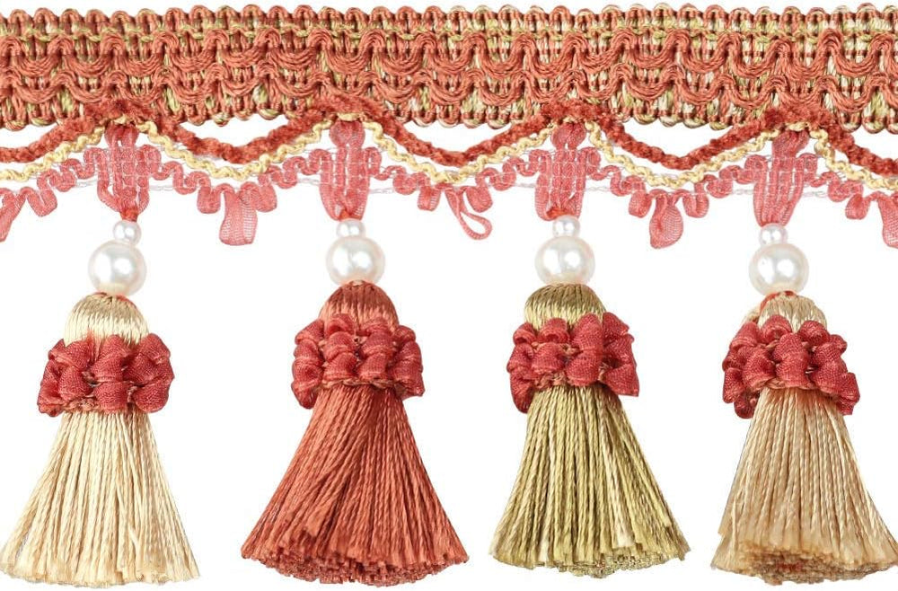 BEL AVENIR Tassel Fringe Trim 6.5 Yard x 3.15 Inches Tassel Fringes