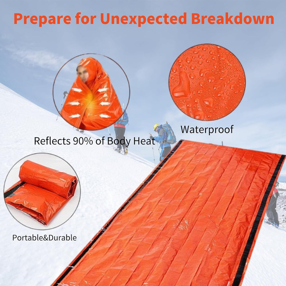Emergency Sleeping Bag with Whistle, Portable Emergency Survival Bag, Lightwe...