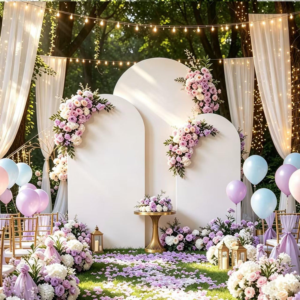Arch Backdrop Stand Set with Cover (7.2ft,6ft x 2) Arched Frame Stand and Spa...