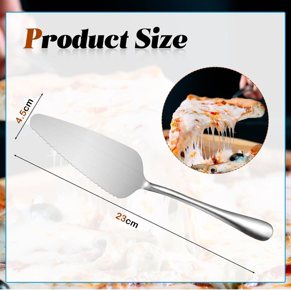 Baderke 50 Pcs Pie Server Pizza Cake Spatula Stainless Steel Serrated