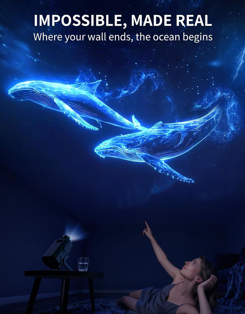 3d galaxy ocean projector, 60-in-1 hd scenes, night, package contents