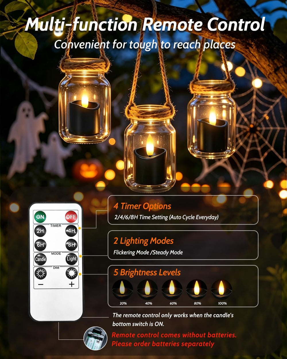12 Pack Small Rechargeable Flameless Candles with Remote Timer