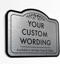 Custom Decorative Outdoor Metal Signs, Personalized Aluminum, Waterproof Made In USA, Silver 24x24