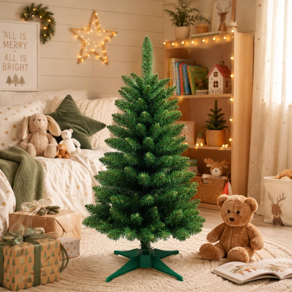 4FT Artificial Small Christmas Tree Mini Tabletop Decor Green