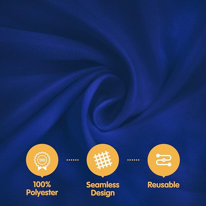 BRILLMAX 6 Pack Navy Blue Round Tablecloths 90 Inch - Circle Bulk Linen Polyester Fabric Washable Table Cloth Cover for Wedding Reception Banquet Birthday Party Buffet Restaurant