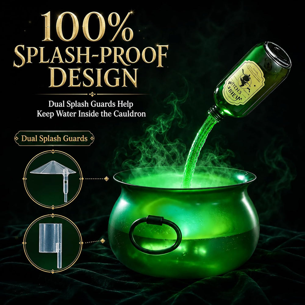 Translucent Witch Cauldron Magic Floating Potion Bottles & Mist Maker