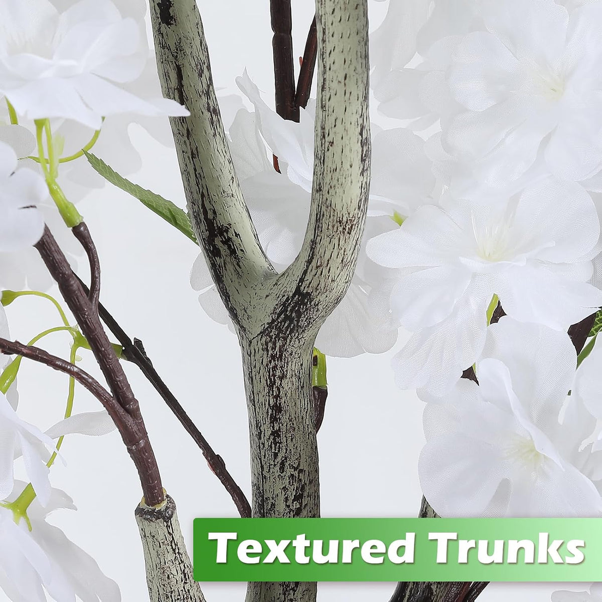 artificial cherry blossom tree fake plants faux sakura showing dimensions