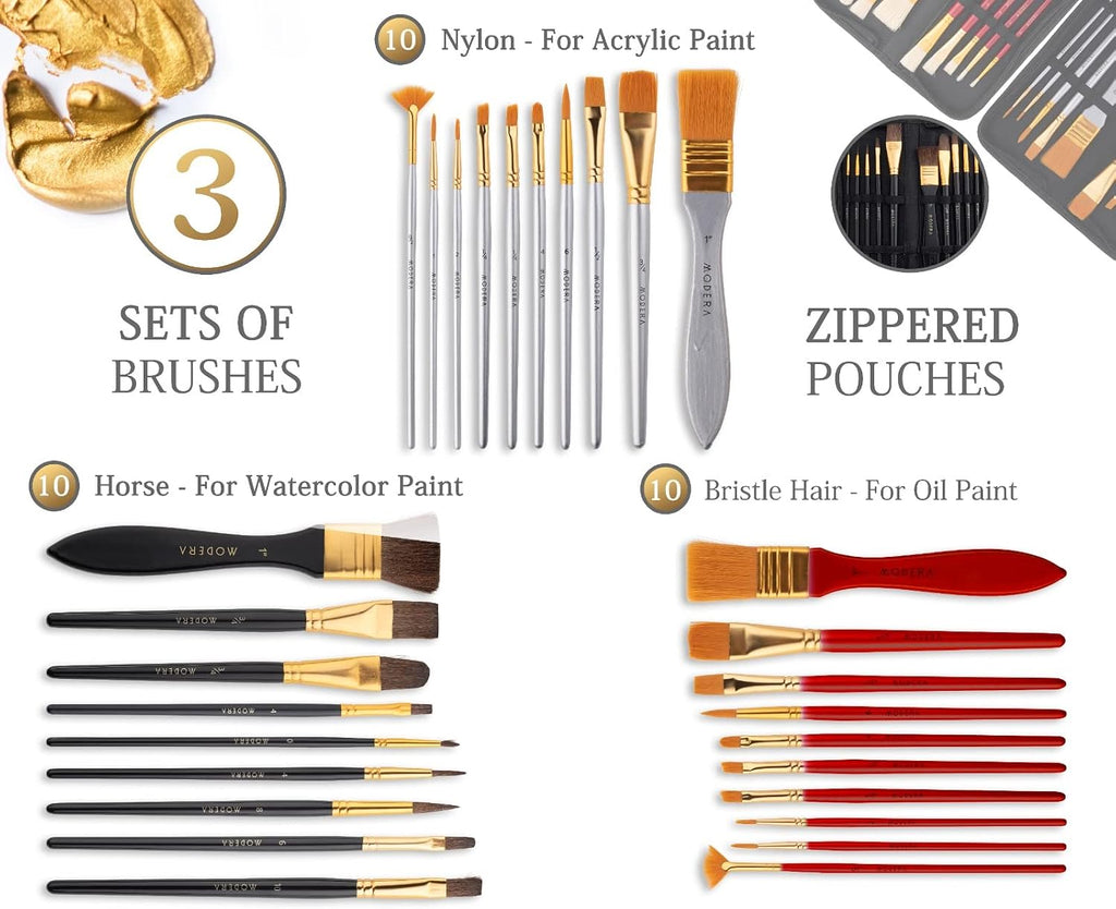 163-piece french easel painting set | all-in-one deluxe, close-up detail