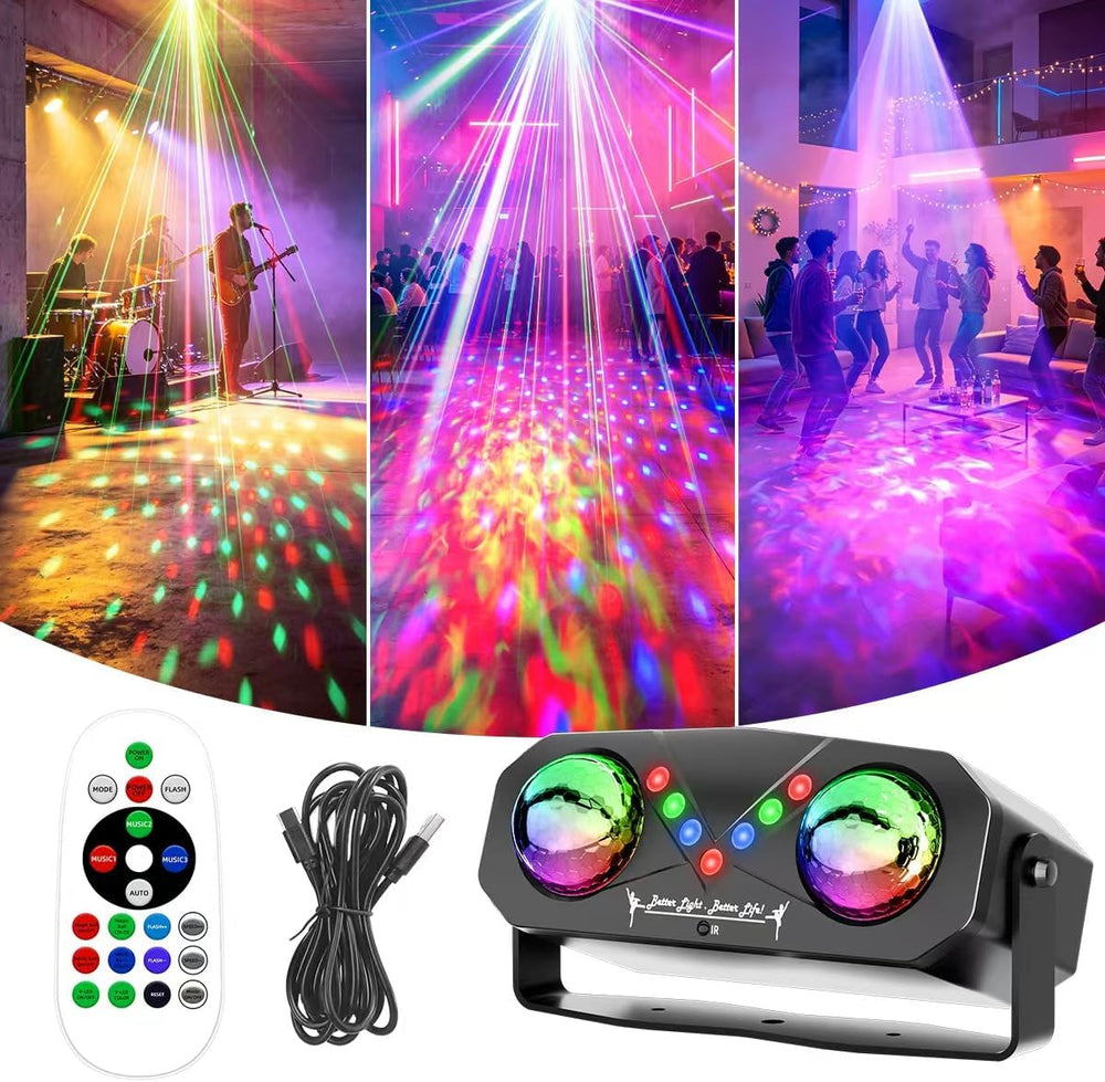 Updated Disco Ball Party Light with V-Shaped LED Beads