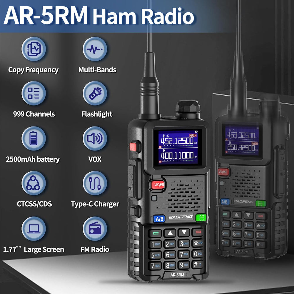 Ham Radio Baofeng Radio 5RM 10W Long Range Handheld AR-5RM Two Way Radio UV-5...