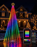 14.5FT Outdoor Christmas Tree with Light, DIY Light Show LED Christmas Tree