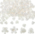 Jutom 100 Pcs White Crown Flower Beads for Hawaiian Lei Making