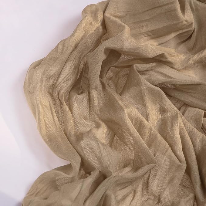 Nude Cheesecloth Table Runner 12 Pack Fall Table Runners Boho Gauze 120 Inches Coffee Cheese Cloth Fall Table Decorations for Thanksgiving Wedding Bridal Baby Shower Tea Party Decor