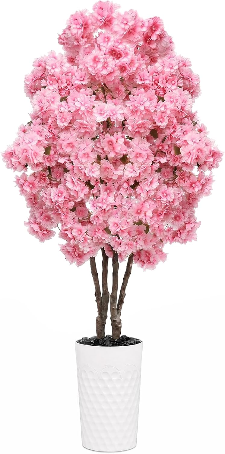 Artificial Cherry Blossom Tree 5FT - Fake Flower Tree Indoor Outdoor