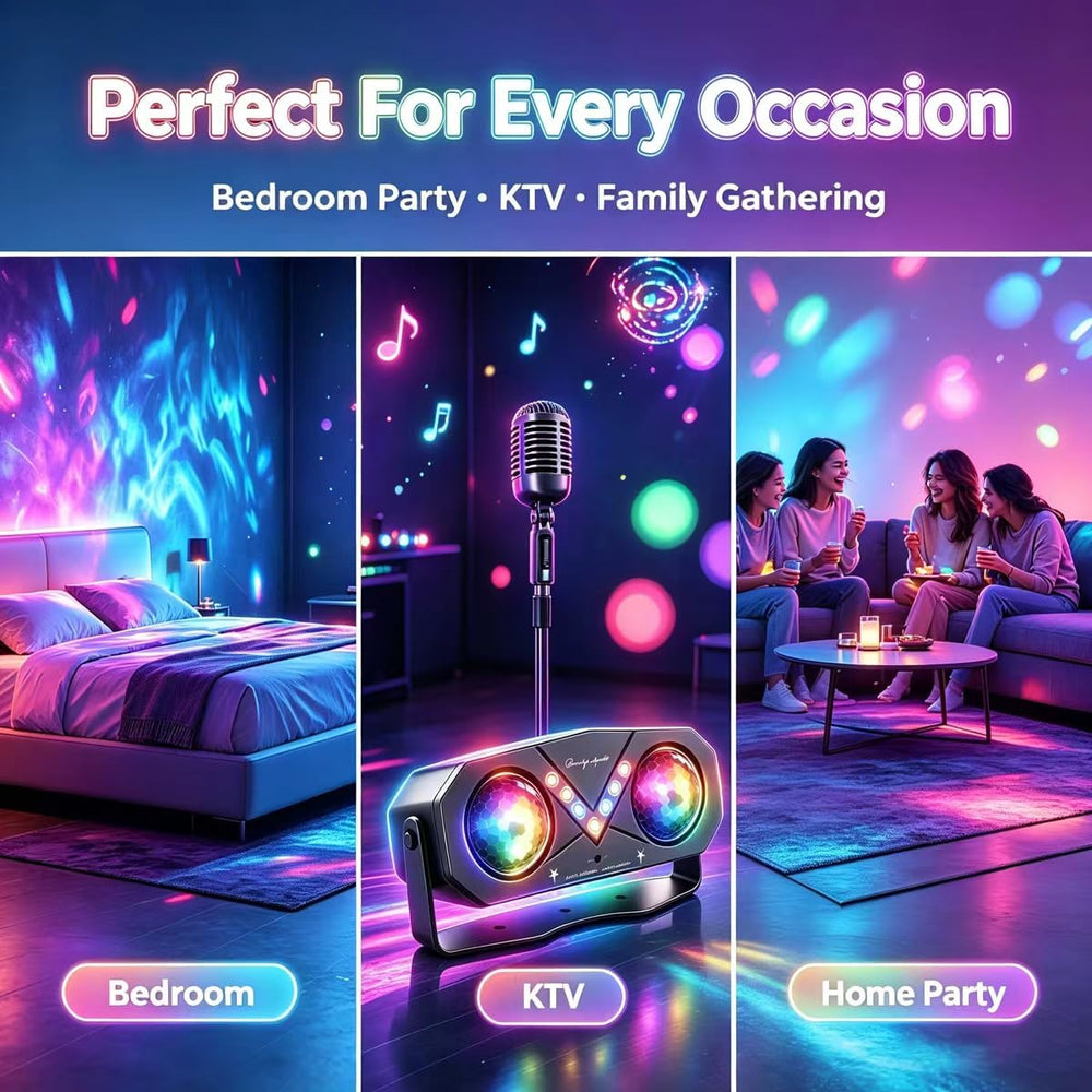 Updated Disco Ball Party Light with V-Shaped LED Beads