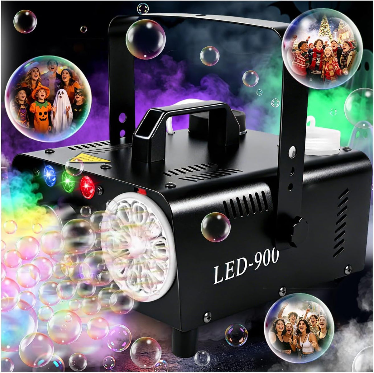 High-Output Fog Bubble Machine: 700W Fills Party in 40 Seconds