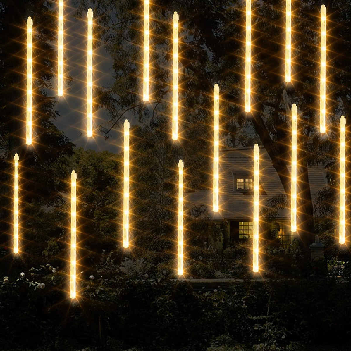 dazzle bright 864 led christmas light, meteor shower on a desk or shelf