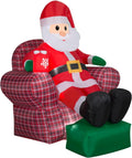 GEMMY AIRBLOWN® Inflatable – THE Original Blow UP Holiday Decor 6 FT Santa in Recliner Scene Christmas Inflatables Outdoor Decoration