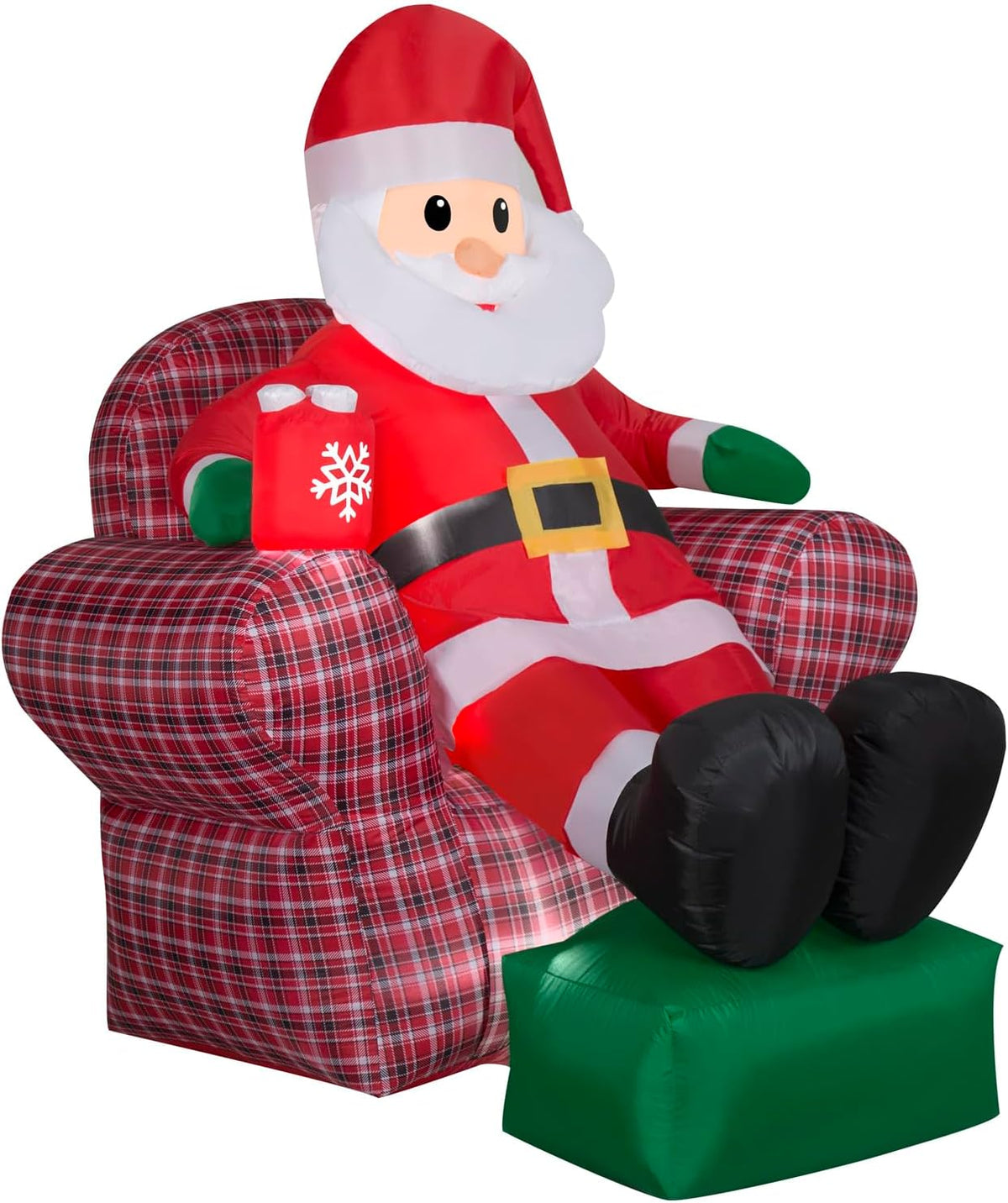 GEMMY AIRBLOWN® Inflatable – THE Original Blow UP Holiday Decor 6 FT Santa in Recliner Scene Christmas Inflatables Outdoor Decoration