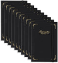 New York Central Eternity Ninety Flat Book- 4x6" Sketch Watercolor Journal, Pack of 10- Black Soft Paperback- Watercolor Sketchbook w/Elastic Band, 100 Total Sheets 100% Cotton, 90 lb Cold-Pressed