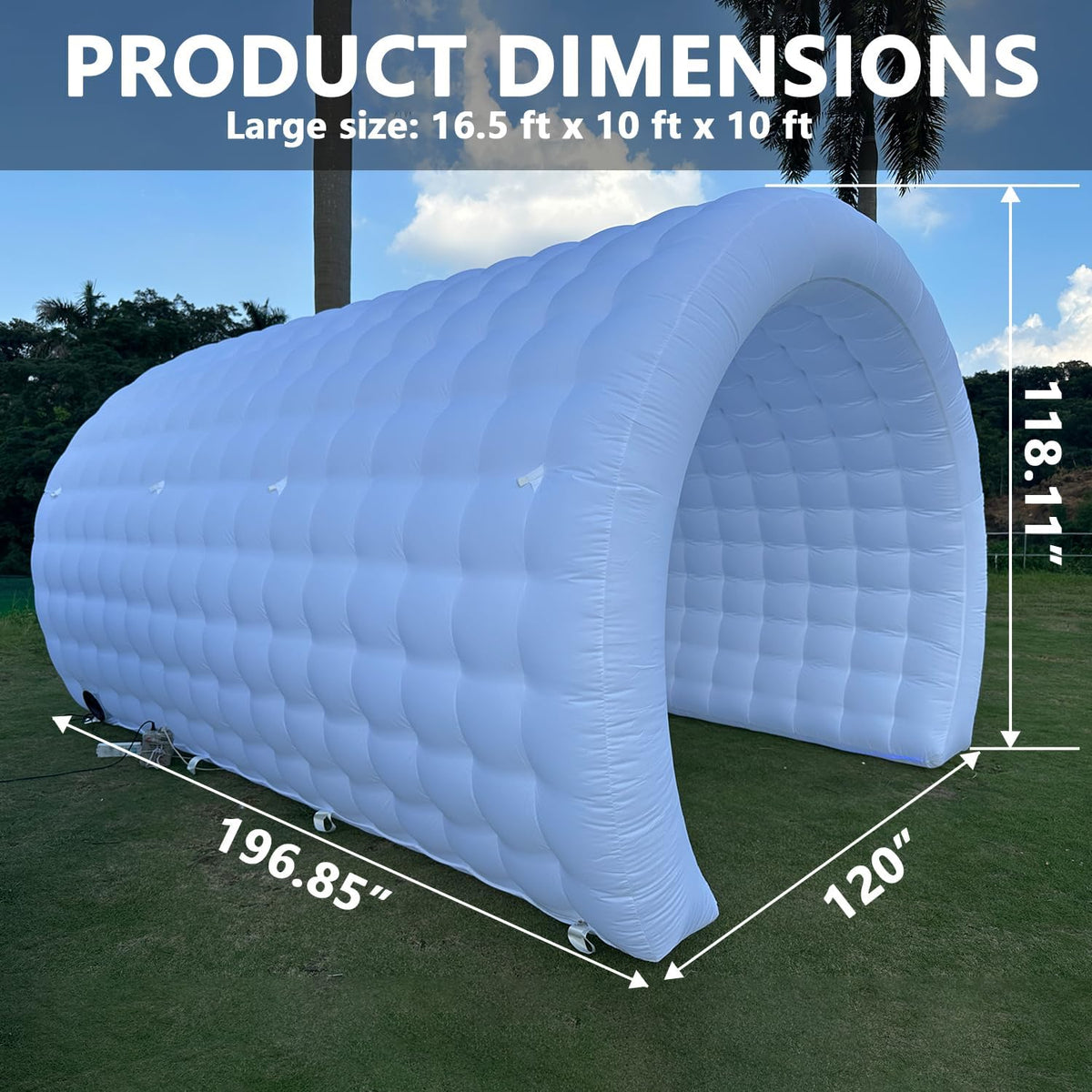 sayok inflatable tunnel tent for event wedding promotion, close-up detail