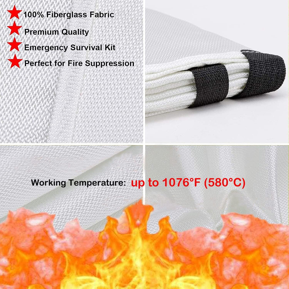 TONYKO Emergency Fire Blankets, Flame Retardant Protection and Heat Insulatio...