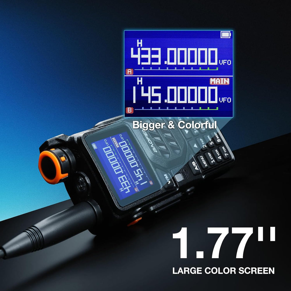 BAOFENG K5PLUS 10W Tri-Band Ham Radio with Long High Gain ANT & Speaker Mic