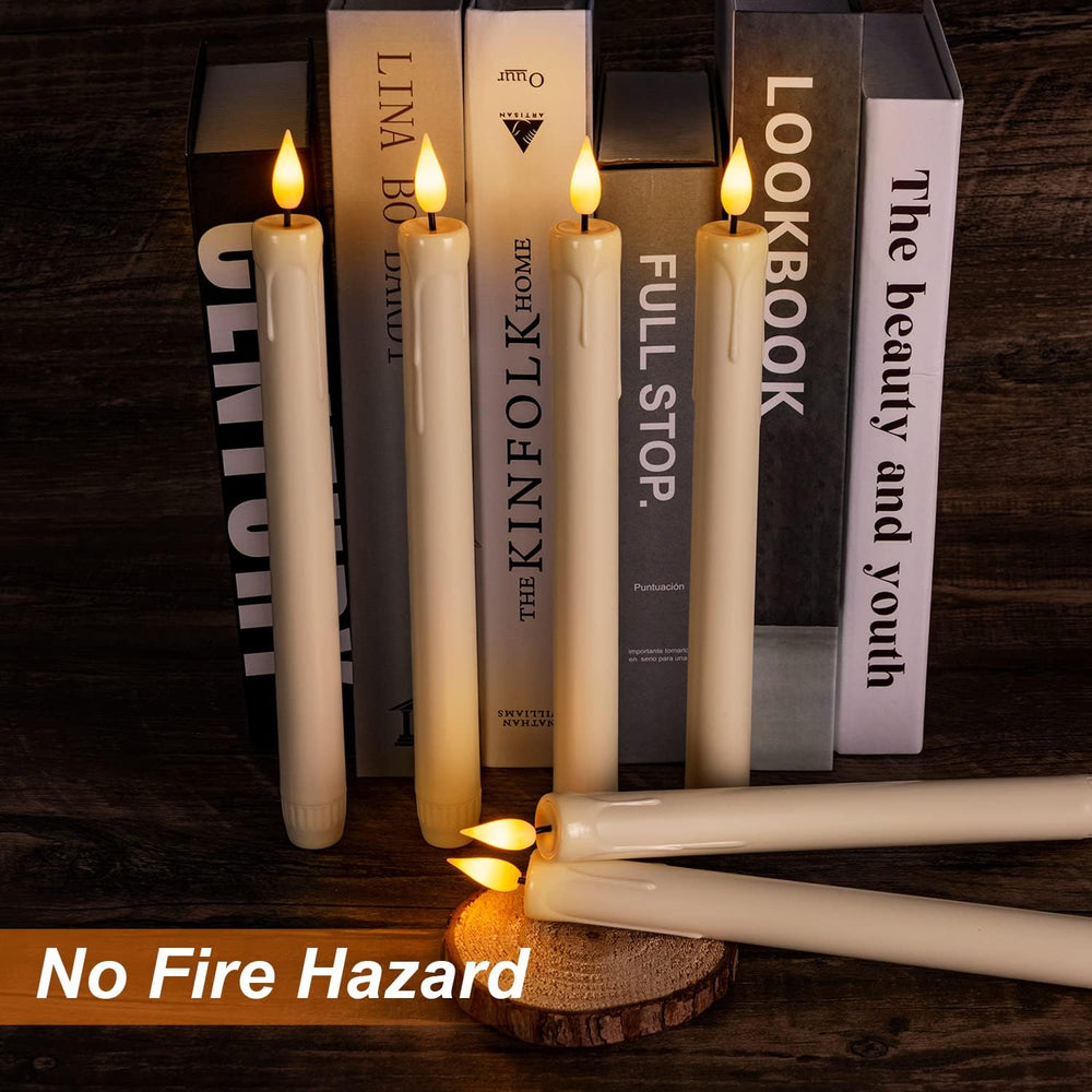 Homemory 24 Pcs Flameless Taper Candles with Remote, Timer, Plastic Battery O...