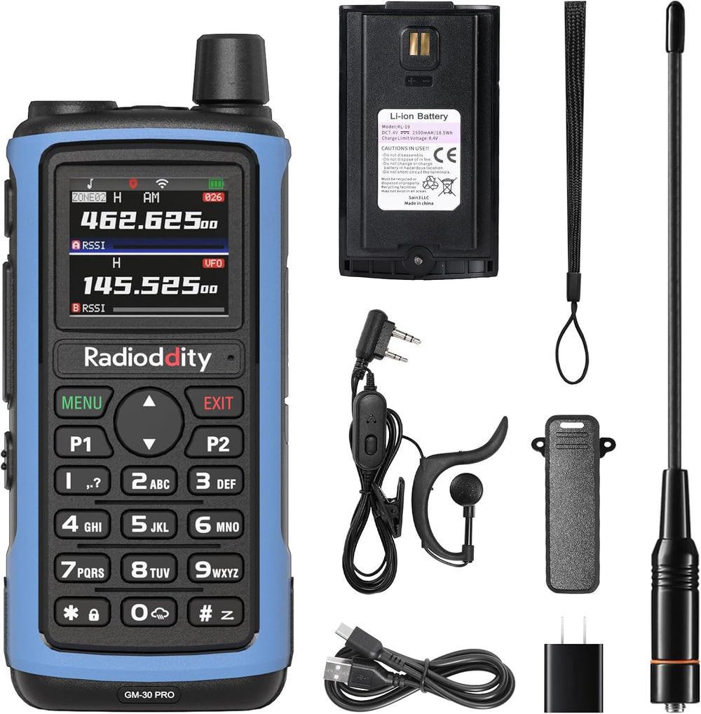 Radioddity GM-30 Pro GMRS Handheld Radio, App Wireless Programming, 1 Pack