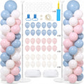 2 Sets Adjustable Balloon Column Stand Kit with Bases（Pink Blue）