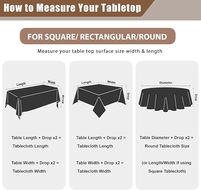 Fitable 8 Pack Round Tablecloths: Stain Resistant Wrinkle Free Circle Table Clothes, Washable Reusable Polyester Table Covers for Wedding Party Birthday Banquet Reception(Ivory, 120 Inch)