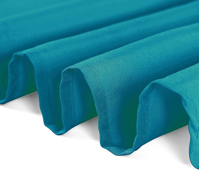 Rectangle Tablecloth 90x156 inch Washable Polyester Fabric Table Cloth for Wedding Party Dining Banquet Decoration（90x156, Caribbean Blue）