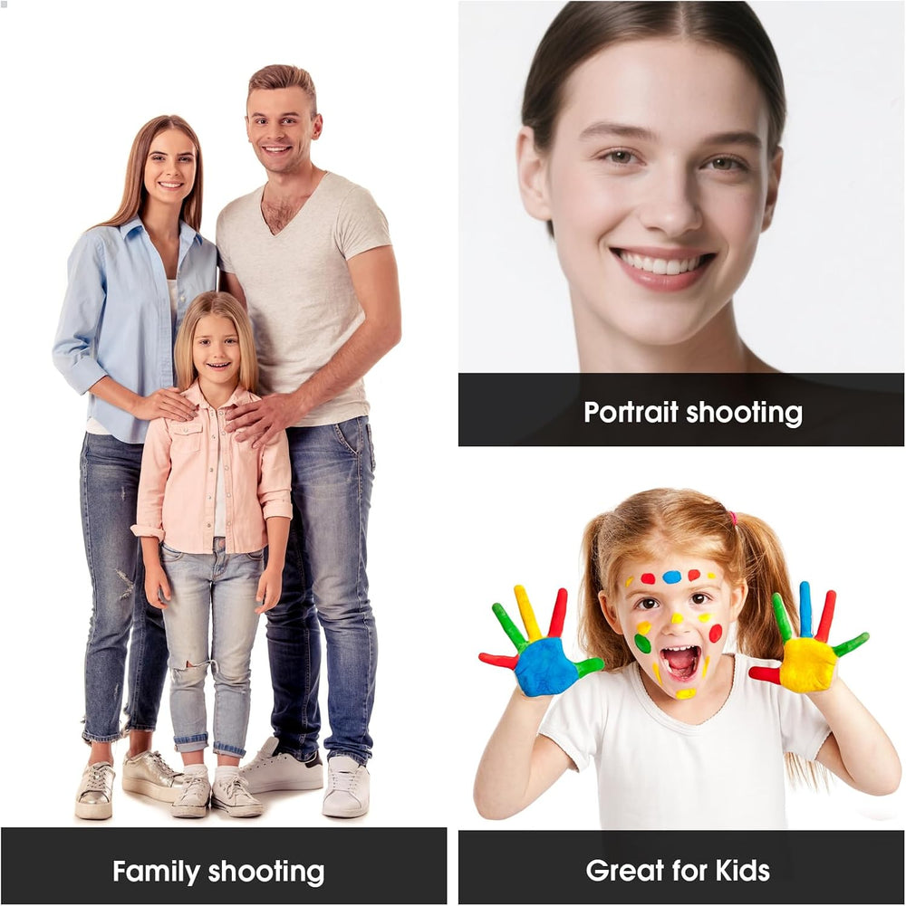 CPLIRIS 10x20ft White Backdrop for Photography, Dual-Size Dual-Pocket Design ...