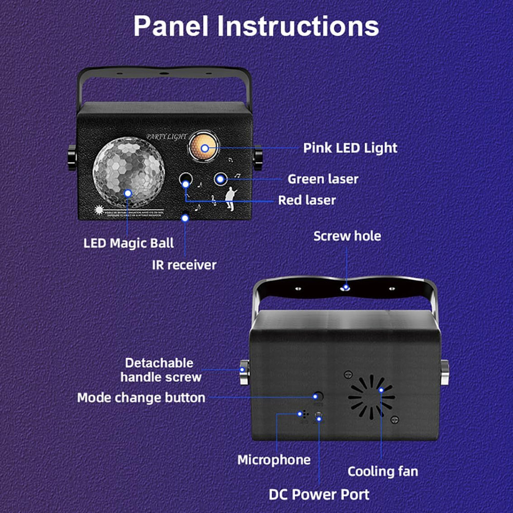 Party Lights DJ Disco Ball Stage Strobe LED Projector