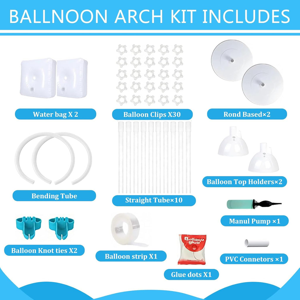 Balloon Arch Stand Kit for Party Backdrop Decoration 8.2FT & 6FT