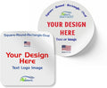 Avgrafx 110 Round or Square Custom Personalized Stickers Labels Vinyl Waterproof Dishwasher Safe, Made USA, Any Text or Image (4x4 Inches)