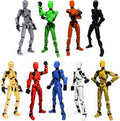 EIMONEY 9PCS Assembly Completed T-13 Action Figure 3D Printed Multi-Jointed Movable,Lucky 13 Action Figures,Multi-Articular Dummy 13 Action Figures,Desktop Decorations,Creative Gifts (9 Colors)