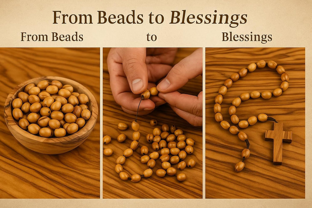 8mm Oval Olive Wood Rosary Parts (1000pcs) – Natural Bethlehem Craft Supply w...