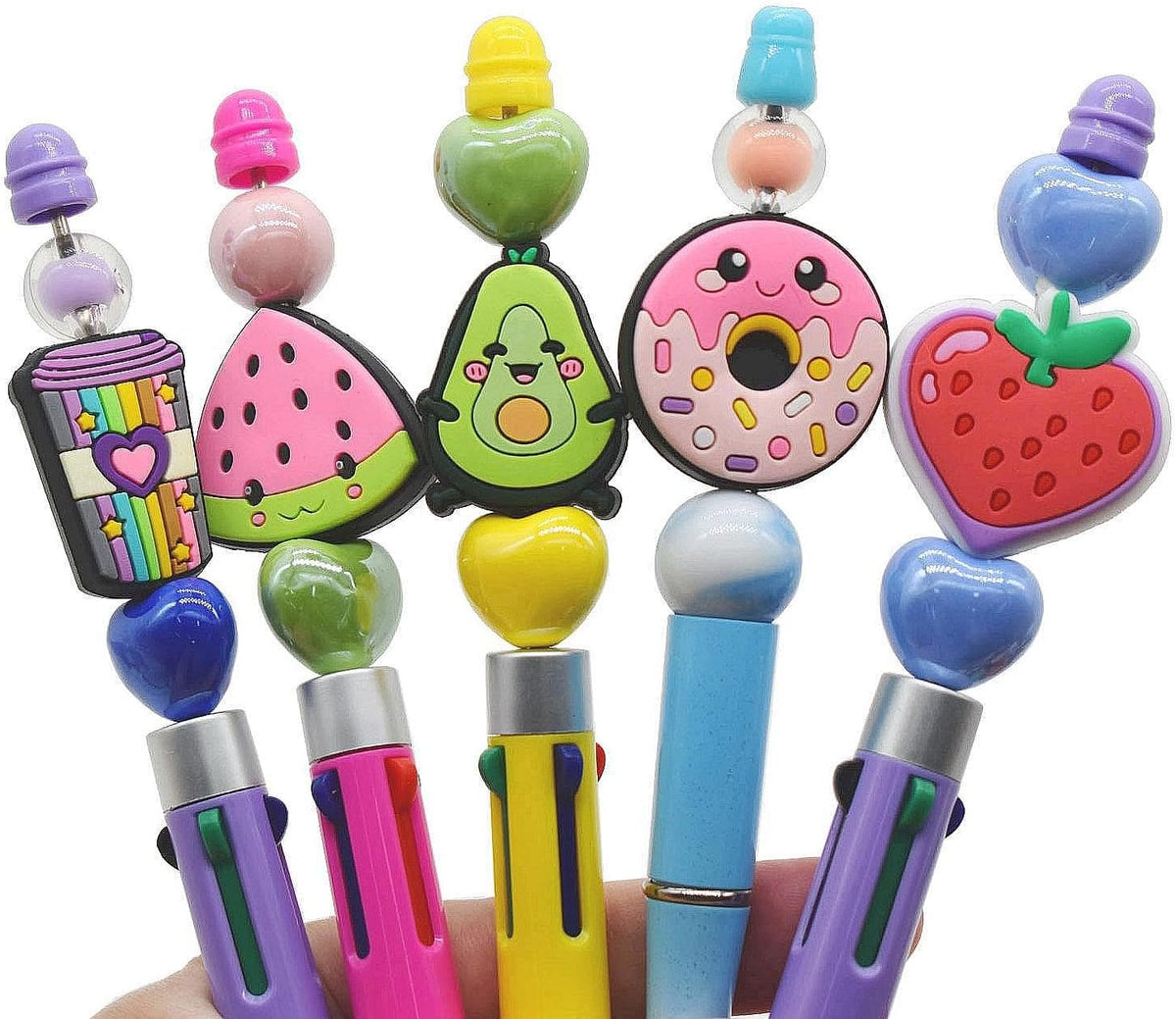 non-repeat silicone focal beads for pens,random different focal showing dimensions