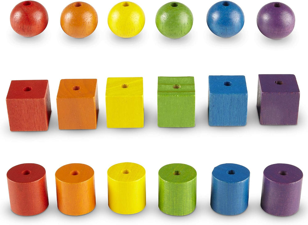 Learning Resources Wooden Beads in a Bucket