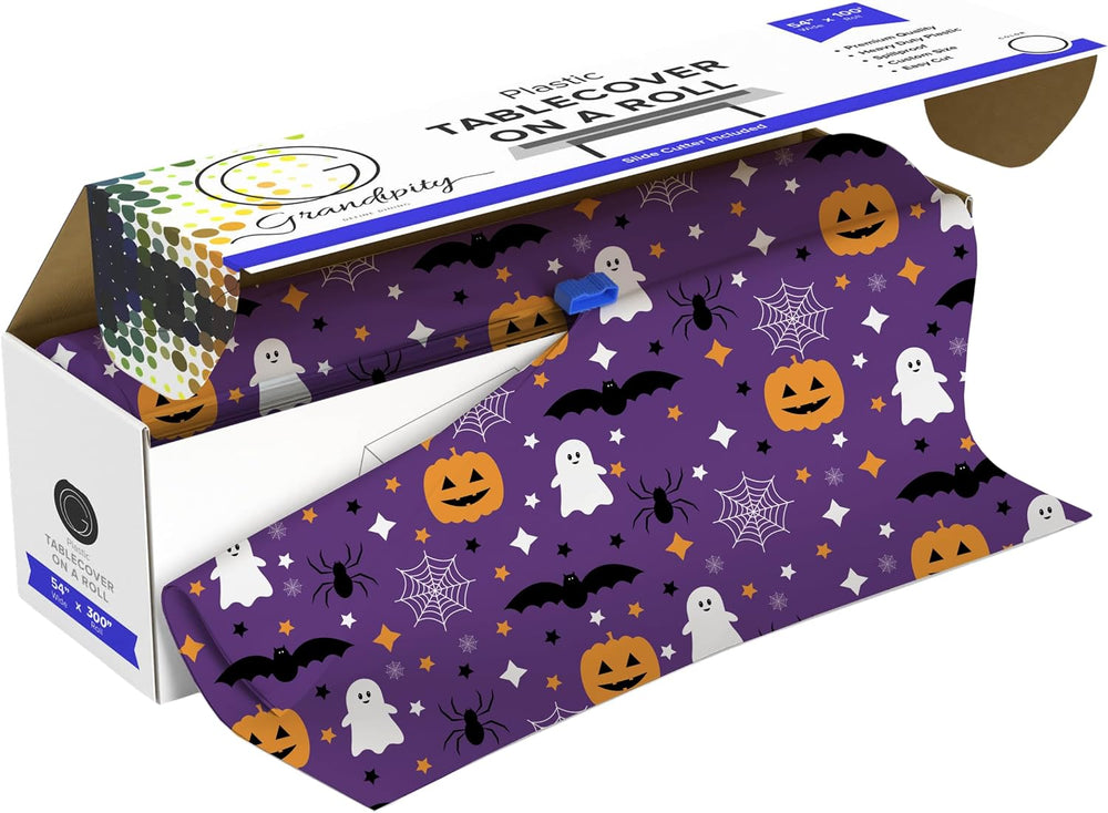 Grandipity Plastic Table Cloth Roll - 54in x 300 Ft. Table Cover