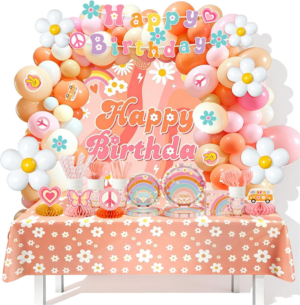 Two Groovy Birthday Decorations Balloon Garland Arch Kit 223pcs