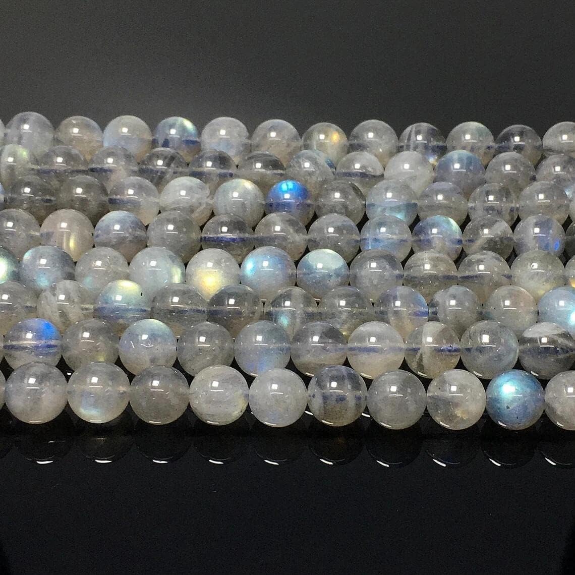 150pcs 8mm Labradorite Beads Natural Gemstone Beads Round Loose Beads for Jewelry Making