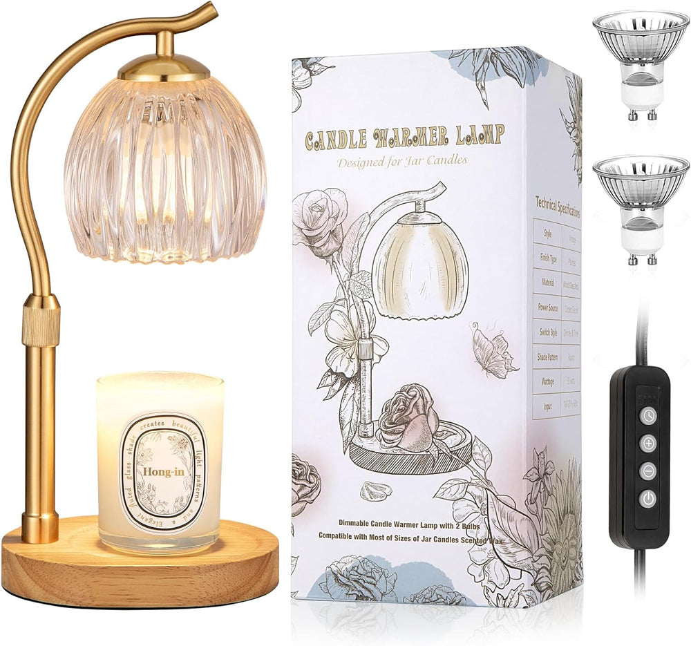 Flower Candle Warmer Lamp with 2 Bulbs- Cozy Home Decor