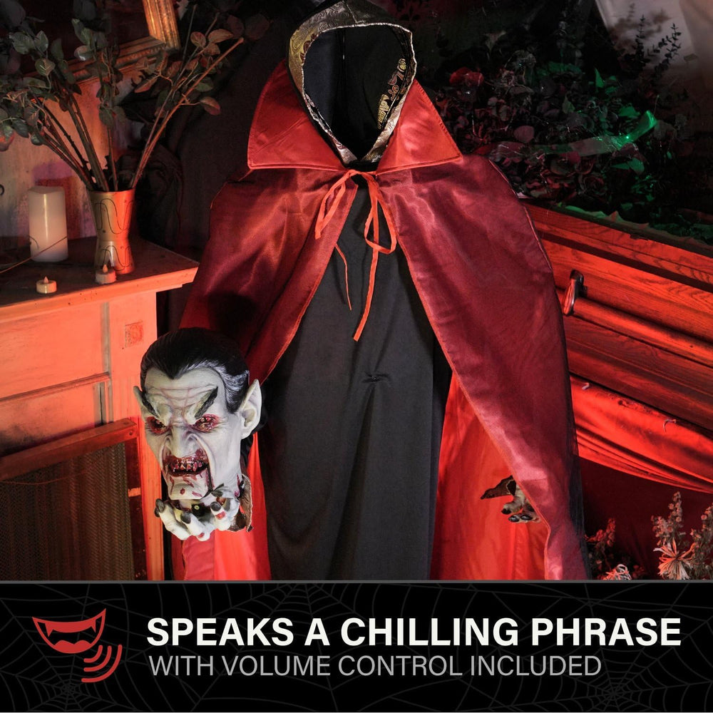Haunted Hill Farm 5.9-Ft. Decapitated Vampire Holding Head Animatronic