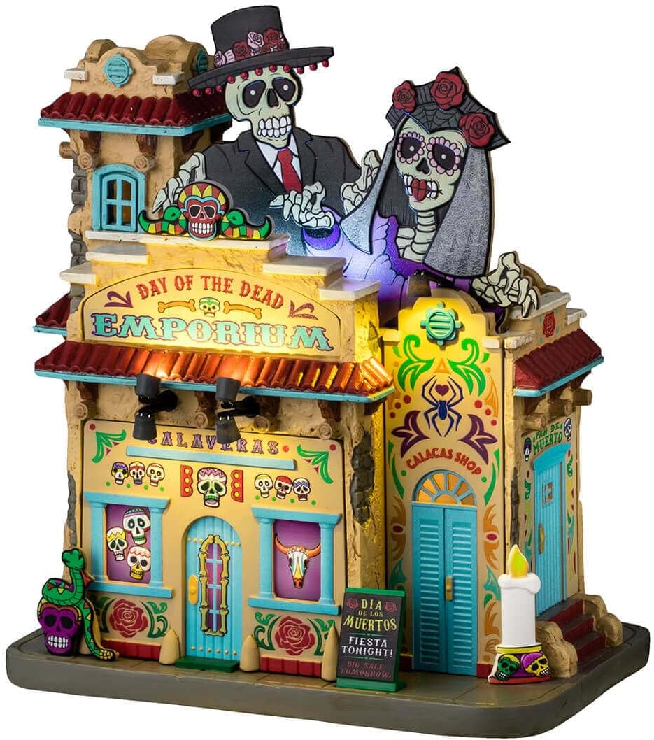Lemax Day of the Dead Emporium Lighted Building, #45208 Halloween Display